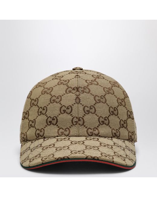 Gucci Brown Chic Gg Emblem Canvas Hat