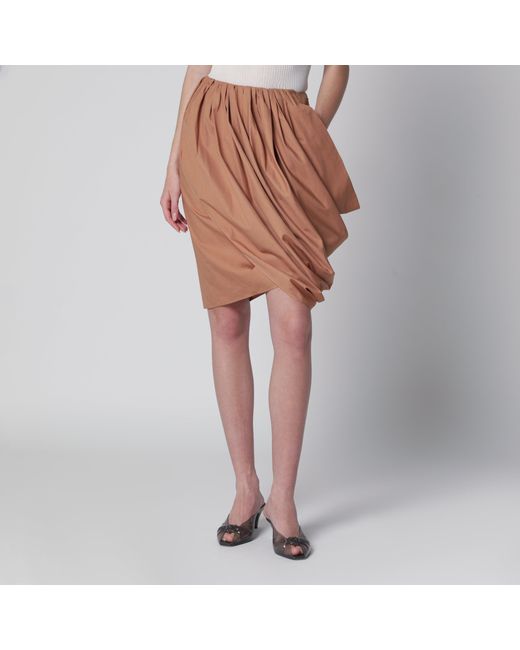 Chloé Brown Reef Shell Cotton Wrap Skirt