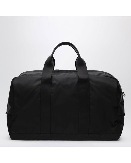 Prada Black Re-Nylon And Saffiano Travel Bag for men