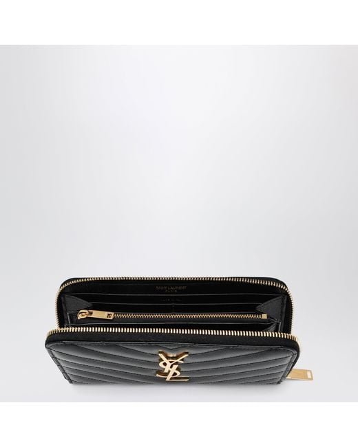 Saint Laurent Black Cassandre Matelassé Wallet
