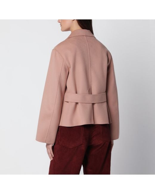 Weekend by Maxmara Red Cropped Wool Jacket
