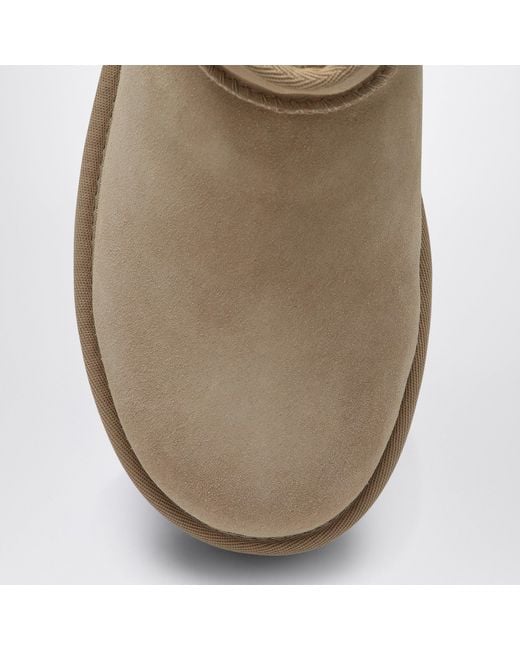 Ugg Natural Classic Ultra Mini Boots With Sand-Coloured Platform