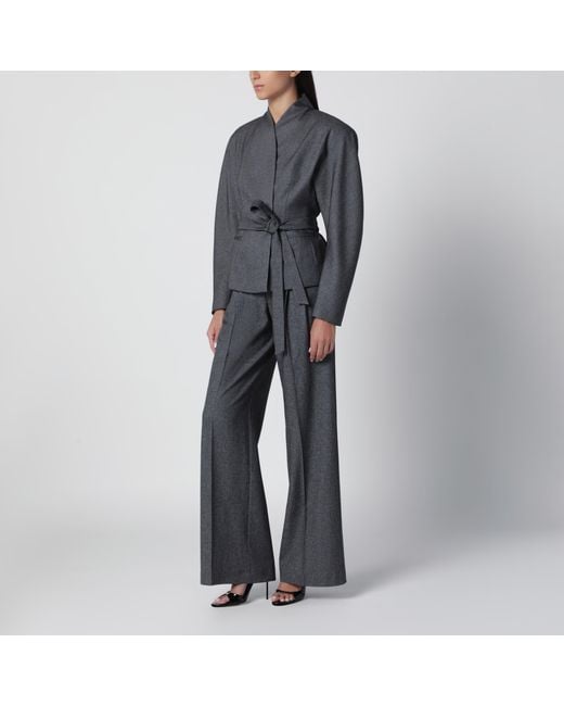 ANDAMANE Gray Coordinated Belt Jacket