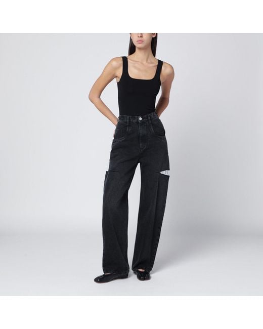 Entire studios Black Viscose Blend Top