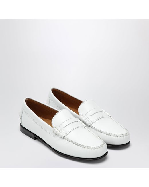 Sebago White Danielle Leather Loafers