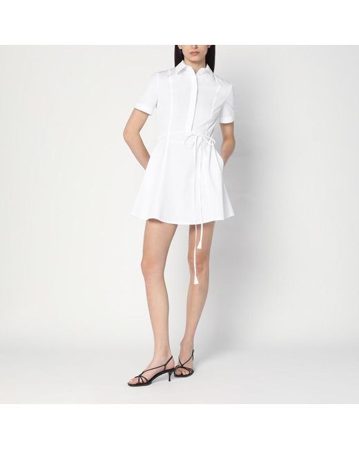 Gucci White Weißes Hemdblusenkleid Aus Baumwolle