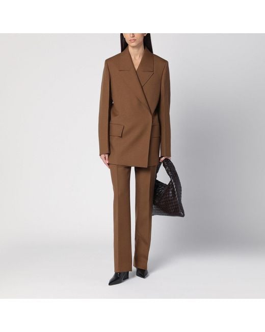Jil Sander Brown Wool Double-breasted Jacket