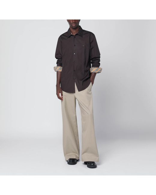 Burberry Black Cotton Shirt for men