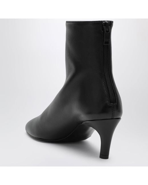 Totême Black Nappa Leather Ankle Boots