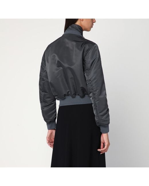 Alexander McQueen Black Zipped Bomber Jacket