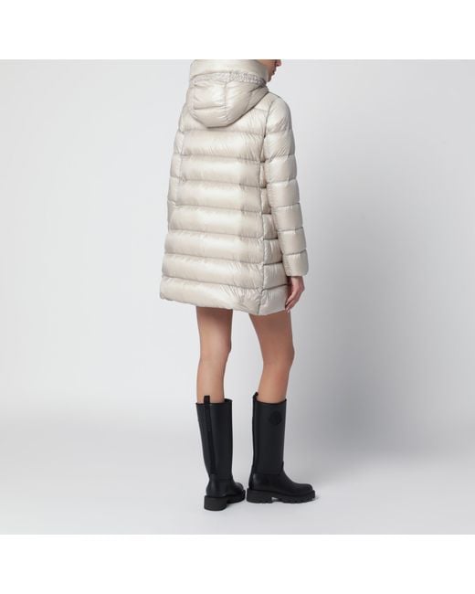 Moncler Natural Pearl Nylon Laqué Down Jacket