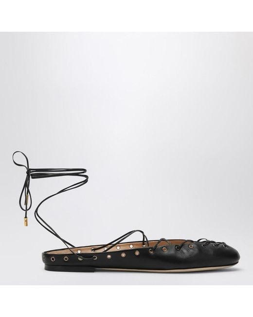 Ballerine ghillies nere in pelle di Chloé in Black