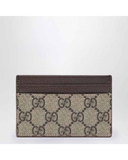 Porte-Cartes En Tissu Gg Supreme/Ébène Gucci pour homme en coloris Metallic