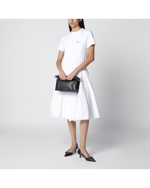 Jacquemus White Fitted T-Shirt With Grosgrain Logo