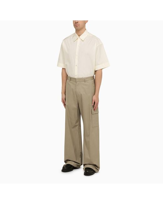 Pantalone cargo ampio beige in cotone di Off-White c/o Virgil Abloh in Natural da Uomo