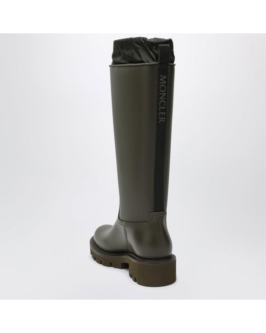 Moncler Black Kickstream High Waterproof Rain Boots