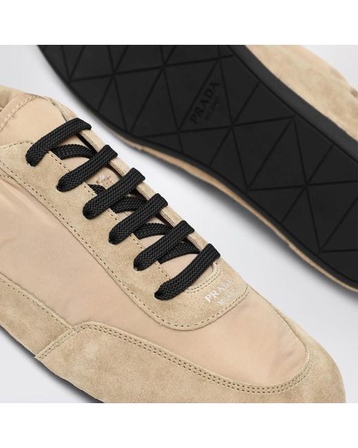 Baskets Collapse Prada en coloris Natural