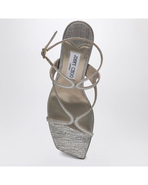 Jimmy Choo Sandale Azia 85 Aus Metallic-Leder