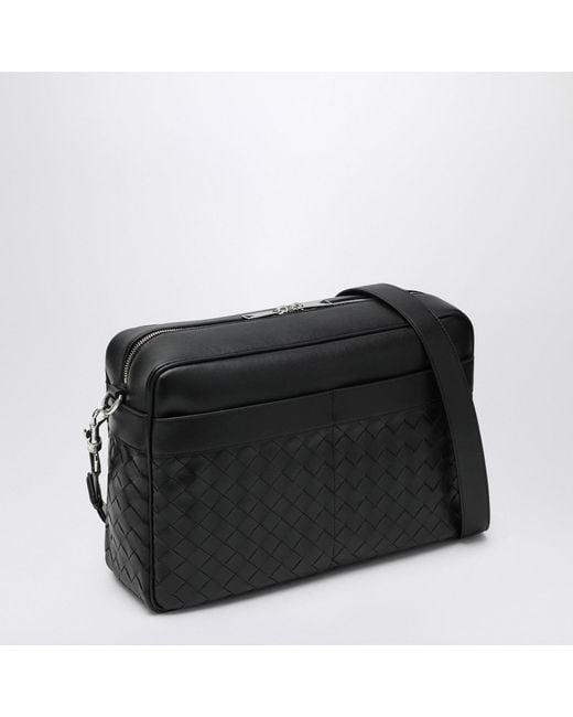 Bottega Veneta Black Intrecciato Camera Bag for men