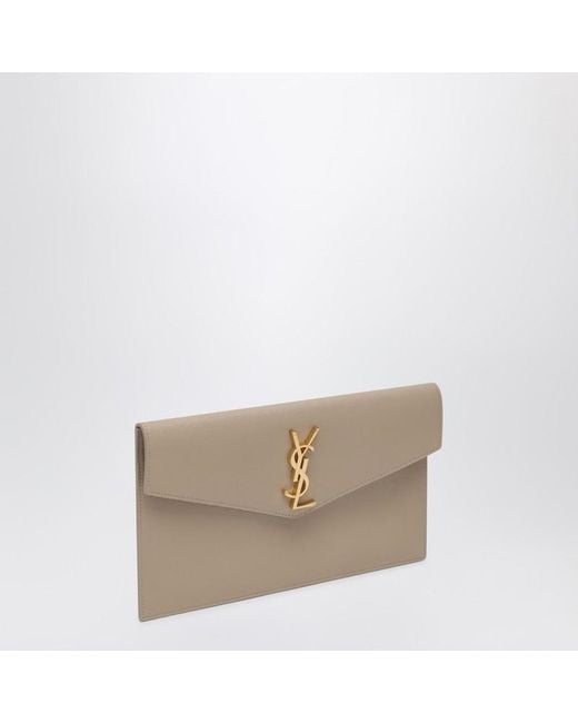 Pochette uptown cassandre beige di Saint Laurent in Natural