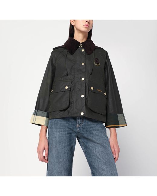 Barbour Black Fern/Ancient Reighton Spey Waxed Jacket