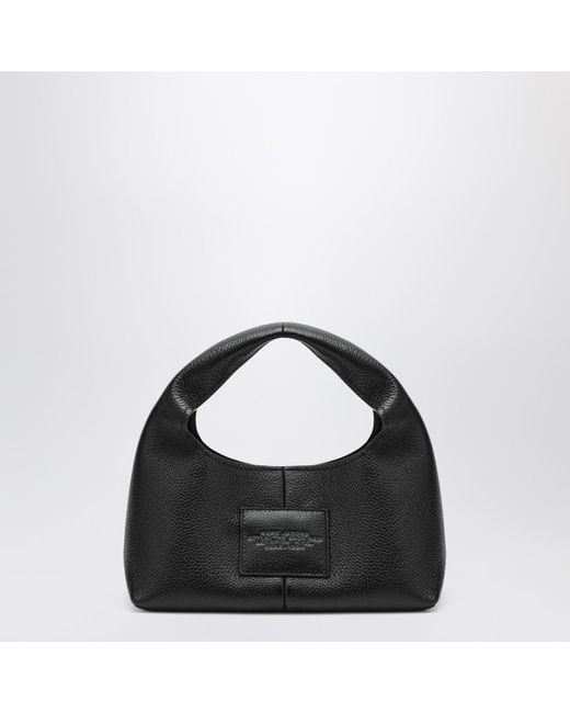 Marc Jacobs Black The Mini Sac Bag In Full-grain Leather
