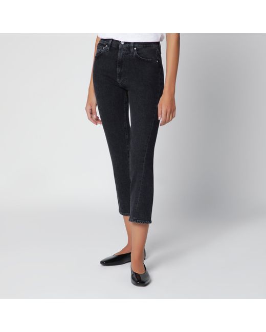 Totême Black Dark Washed Ankle-Length Jeans
