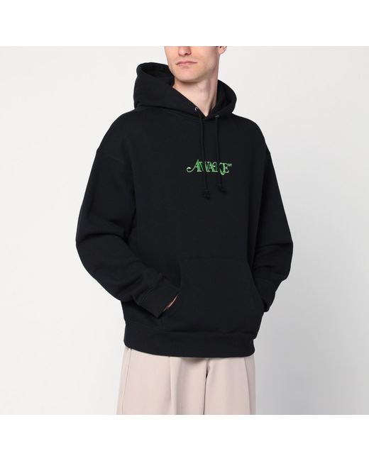 AWAKE NY Black Cotton Sweatshirt With Logo for men