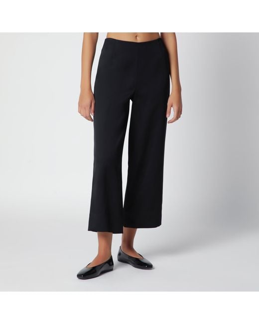 Totême Black Fluid Satin Trousers