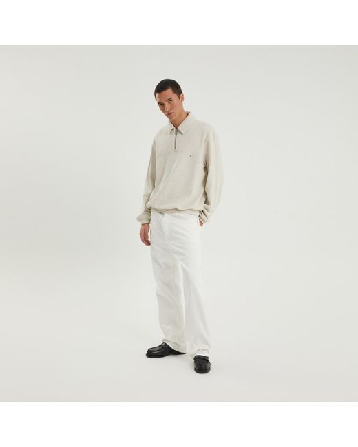 1989 STUDIO Natural Jp Half Zip Sweatshirt Light Cream for men