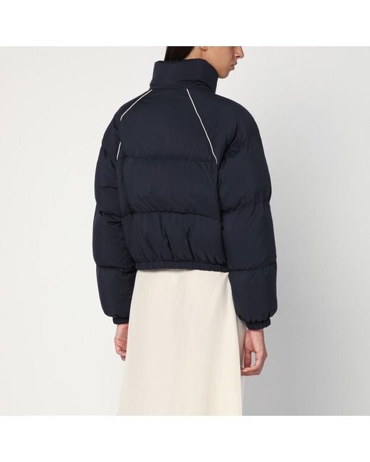 Miu Miu Blue Blaue Daunenjacke Mit Logo