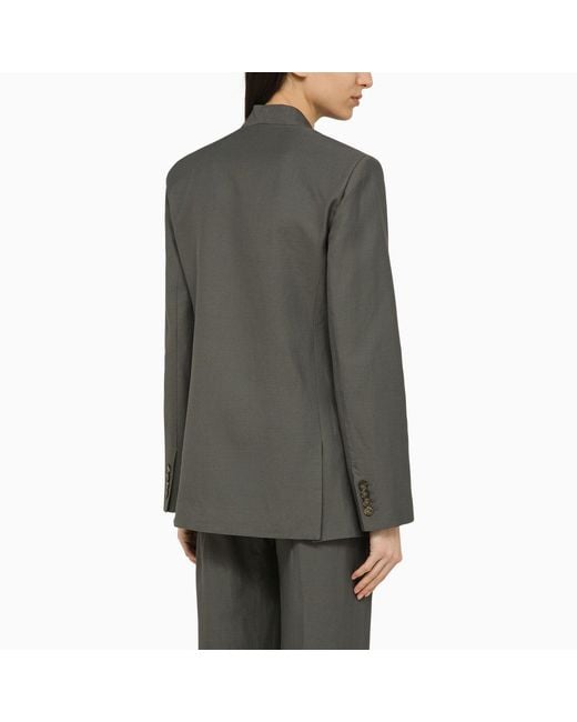 Loulou de Saison Gray Sandyato Single-Breasted Blazer