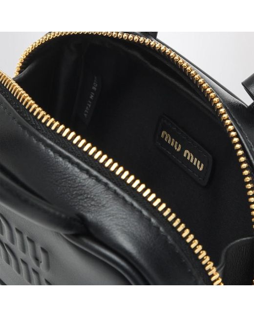 Miu Miu Black Trick Schwarz Aus Leder
