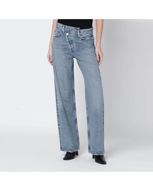 Agolde Blue Arc Criss Cross Jeans