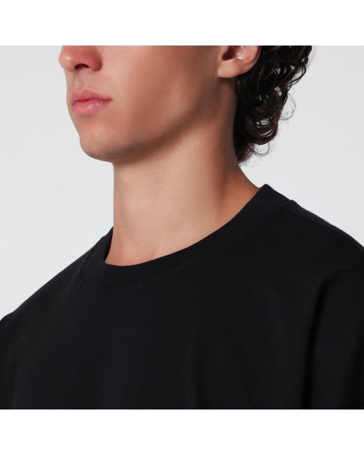 Dries Van Noten Black Long-Sleeve Cotton T-Shirt for men