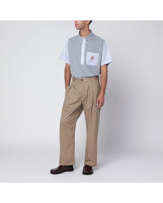 Brain Dead Blue Shirt T-Shirt Brooks Brothers X for men