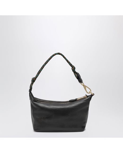Miu Miu Black Aged-Effect Nappa Leather Pouch