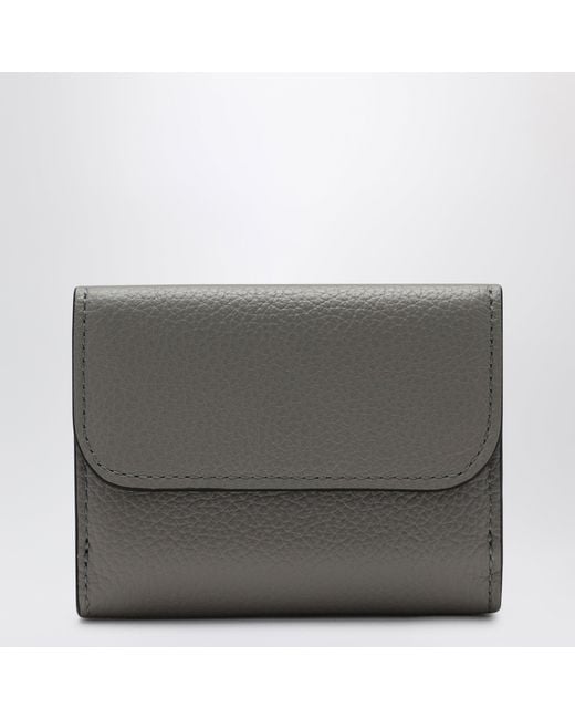 Chloé Gray Alphabet Mini Trifold Wallet