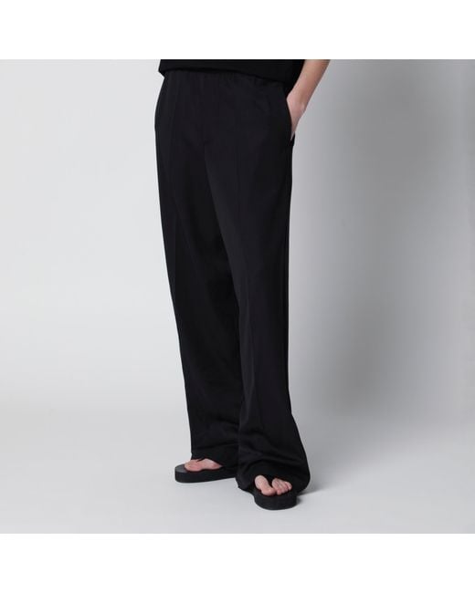 Balenciaga Black Palazzo Trousers With Elastic Waist