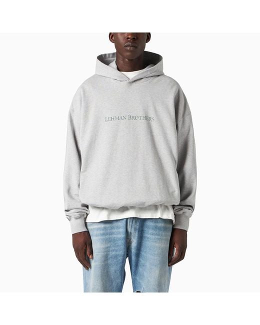 1989 STUDIO Gray Lehman Brothers Hoodie Oatmeal for men