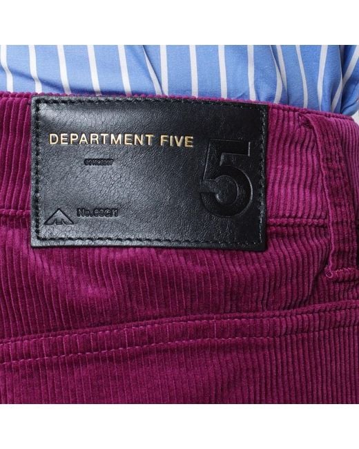 Pantalon Palazzo En Velours Côtelé Department 5 en coloris Purple