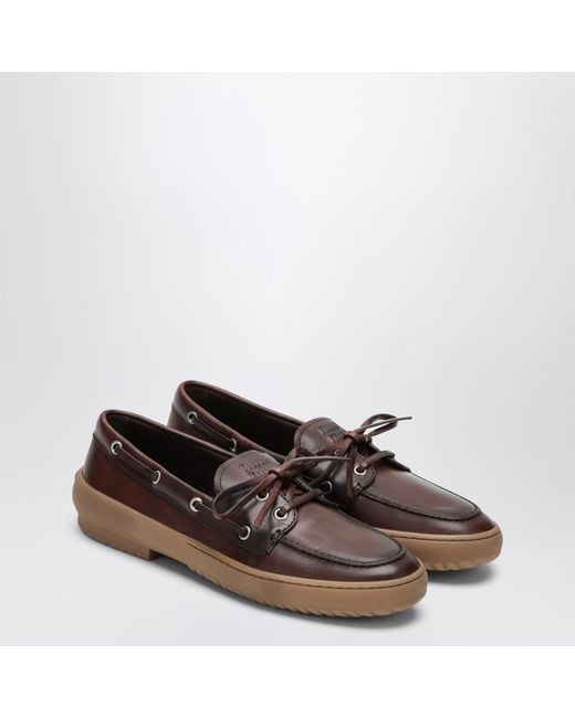 Miu Miu Brown Coffee-Coloured Deck Boat Shoes