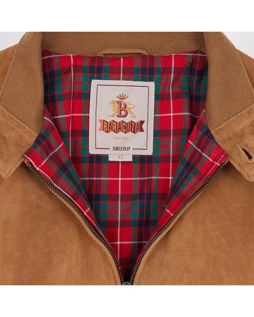 Baracuta Brown G9 Suede Jacket Tobacco for men