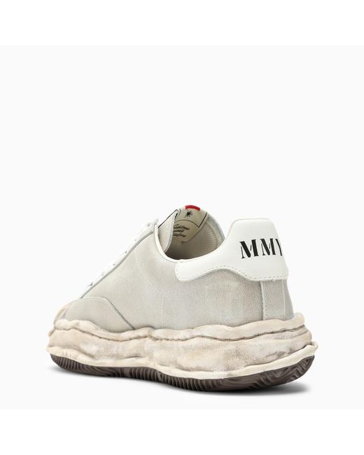 Sneaker bassa blakey grigia chiara in pelle di Maison Mihara Yasuhiro in White da Uomo