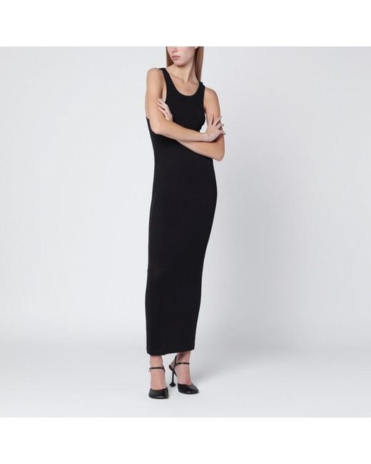 Entire studios Black Sleeveless Cotton-Blend Dress