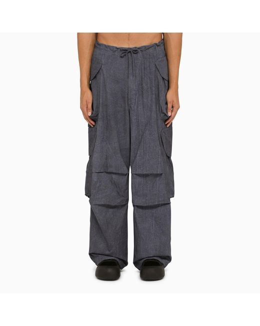 Entire studios Gray Ink Cotton Cargo Trousers for men