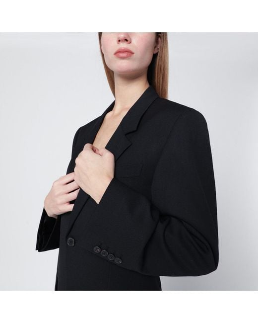Balenciaga Black Single-Breasted Wool Jacket