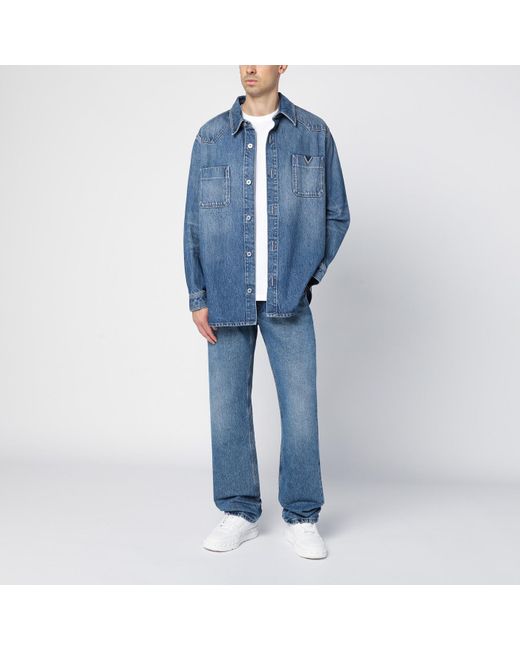 Valentino Blue Denim Shirt for men