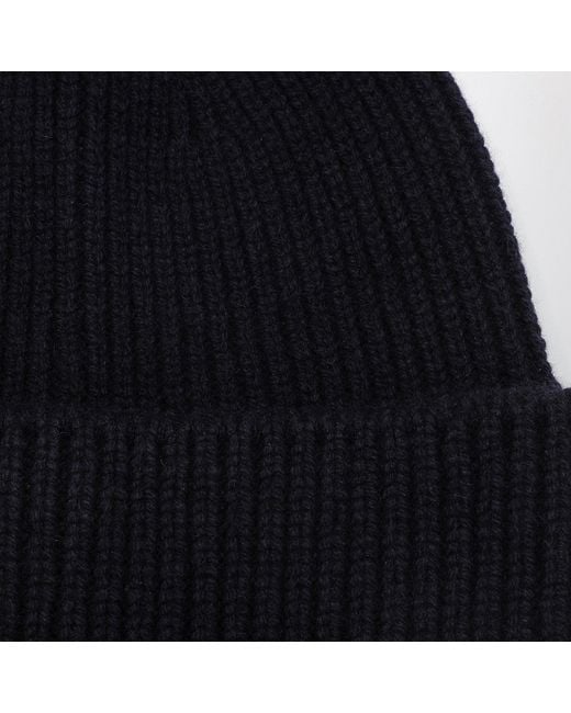 Destin Blue Wool And Cashmere Beanie for men