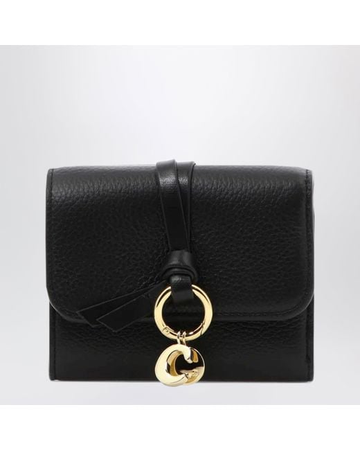 Chloé Black Small Alphabet Trifold Wallet